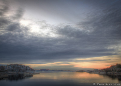 sunset at Tjoeme in Norway